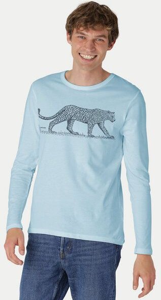 Peaces.bio - handbedruckte Biomode Bio-Herren-Langarmshirt "Leopard"