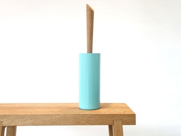 werkvoll by Lena Peter Upcycling WC-Bürste FIRE mit Eichegriff