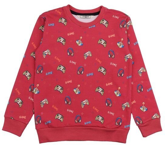 Cotokids Kinder Sweatshirt Baumwolle, Rot, Allover-Muster, Walkiddy