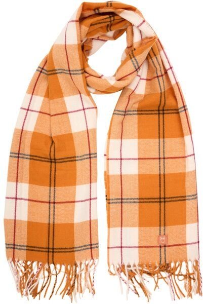 KnowledgeCotton Apparel Veganer Winterschal - kariert mit Fransen