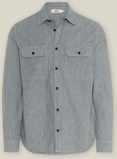 WOTE Freizeit Streifen Hemd - Flicker Shirt Organic Cotton