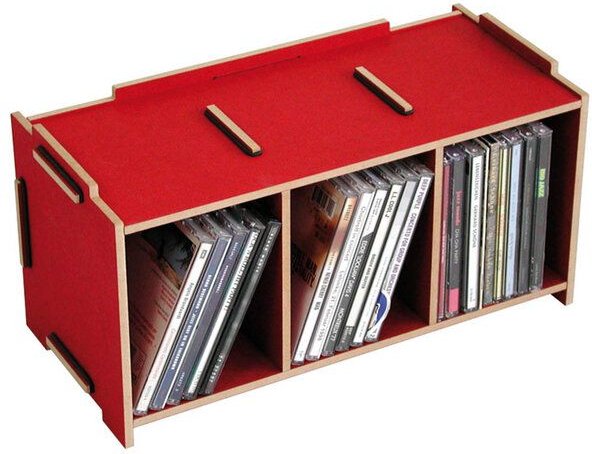 WERKHAUS Medienbox CD (stapelbar) aus Holz