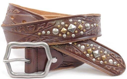 zweisser Damen Vintage Ledergürtel Thorvi