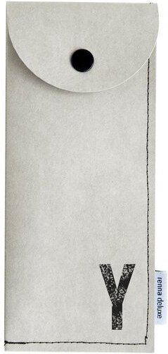 renna deluxe Stifteetui mit Monogramm, vegan, Federmäppchen, schwarz, braun, grau