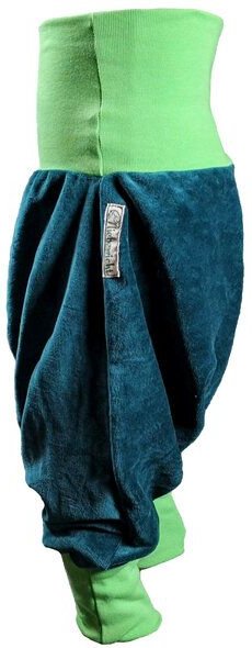 Yogahose Pumphose liebewicht Bio Nicki petrol Bündchenfarbe nach Wahl