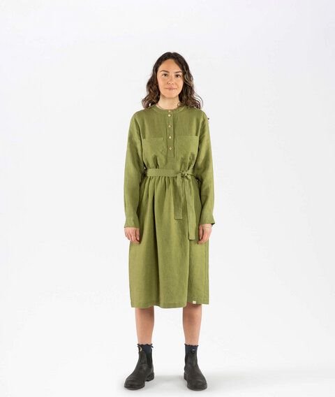 Matona Midikleid für Frauen aus Leinen / Belted Dress