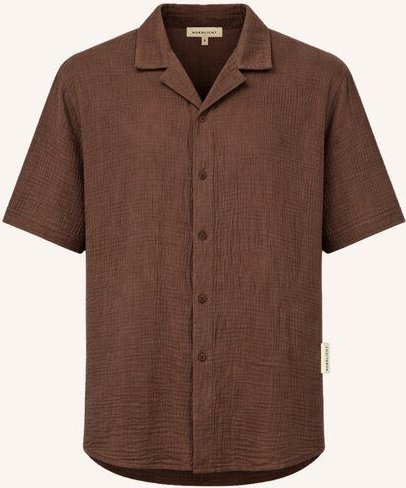 NORDLICHT Herren Musselin Kurzarm Hemd Lars aus 100% Bio-Baumwolle