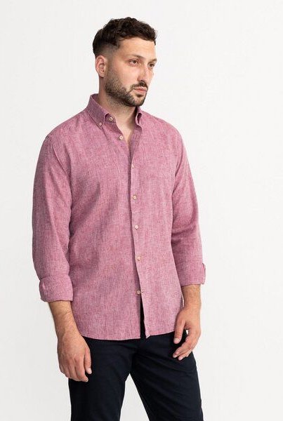 De IONESCU „Godeanu“ Leinenhemd aus französischem Leinen & Bio-Baumwolle