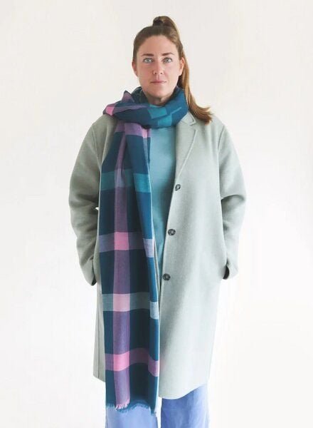 Djian Schal aus Merino-Wolle – KARO – mulesingfrei