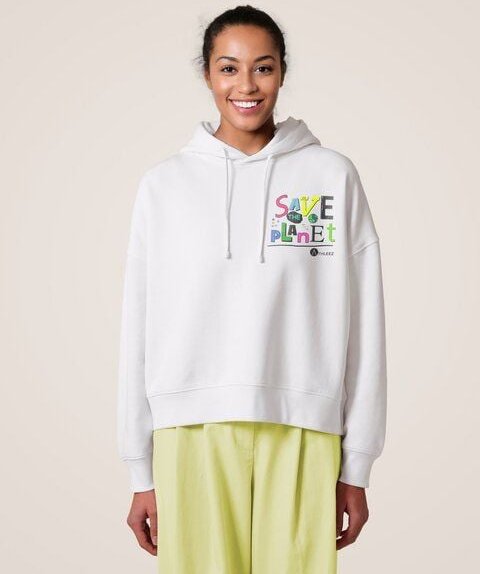 Athleez SAVE THE PLANET - Women Relaxed Fit Hoodie - 100% Bio-Baumwolle