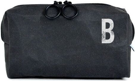 renna deluxe Kulturbeutel oder Kosmetiktasche mit Monogramm, vegan, SCHWARZ