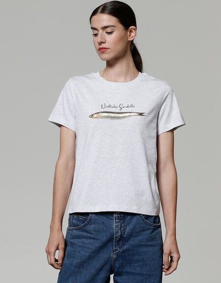 watapparel T-Shirt Frauen Niedliche Sardelle