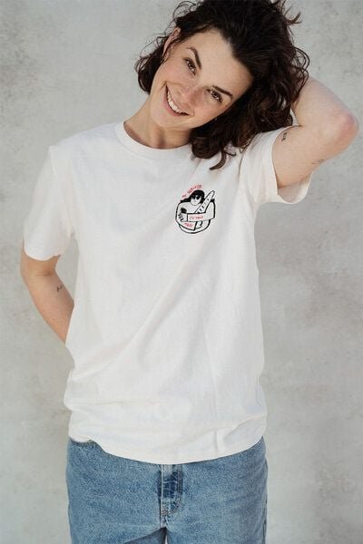 Kultgut Biofair - Artdesign - Recyceltes Bio- Baumwolle- off white / une baguette