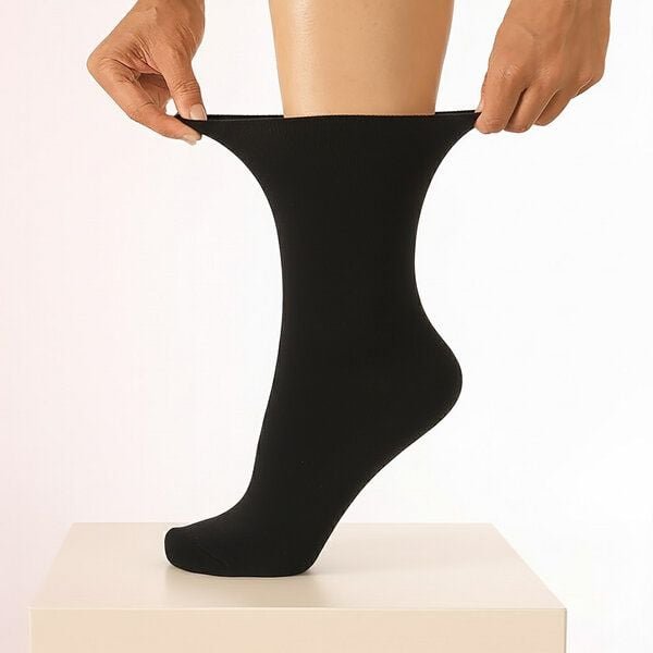 Opi and Max 3 oder 12 Paar Diabetikersocken ohne Gummi – Rollrand Socken aus 98% Bio-Baumwolle, GOTS-zertifiziert – Bequ...