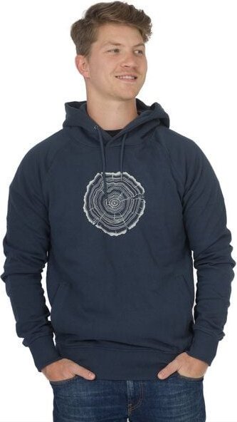 Life-Tree Hoodie aus Biobaumwolle Fairwear für Herren "Treeslice" in Dark Blue