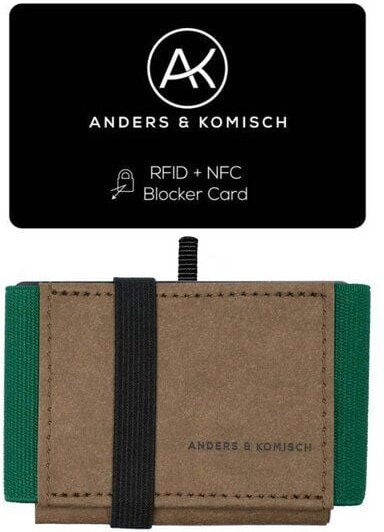 ANDERS & KOMISCH MINI DELUXE Wallet mit RFID Schutz Karte - Minimalistisches Portemonnaie Braun