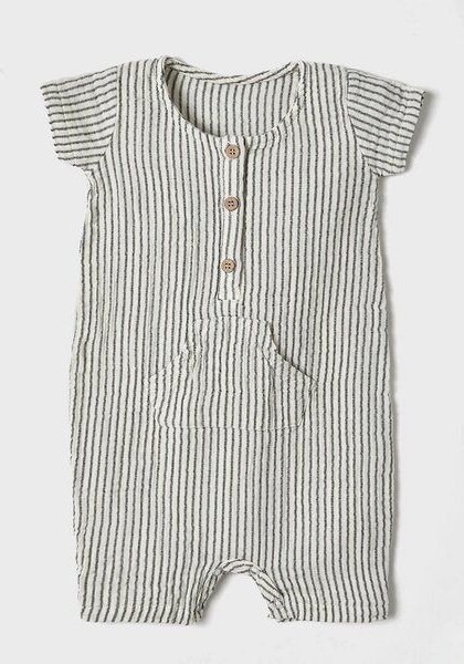 OrganicEra Bio Musselin Strampler mit kurzen Ärmeln