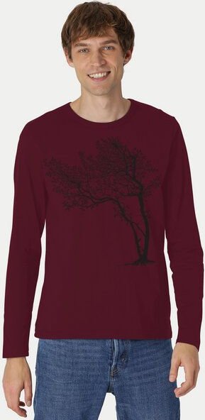 Peaces.bio - handbedruckte Biomode Bio-Herren-Langarmshirt Fancy Tree