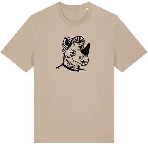 päfjes Nashorn der Brecher Fahrrad Gravel - Unisex Männer Bio Unifarben T-Shirt