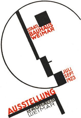Photocircle Poster / Leinwandbild - Bauhaus Austellung Weimar 1923 (weiß)