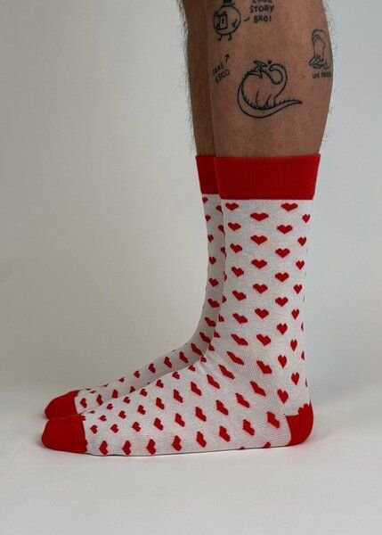 ettics STUDIO sock AOP heart