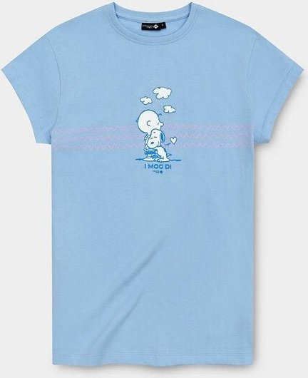 Bavarian Caps Damen T-Shirt I Mog Di Snoopy - Hellblau