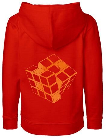 HANDGEDRUCKT Unisex Kinder Zip Up Hoody "Rubi"