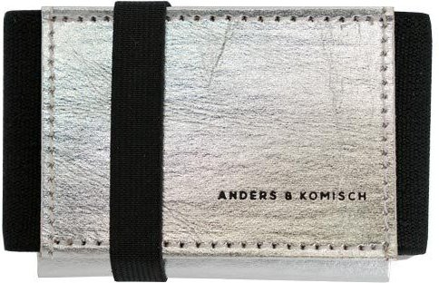ANDERS & KOMISCH Kleines Portemonnaie mit Münzfach Damen - A&K MINI Silber + Farbauswahl