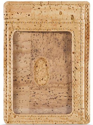corkor Karten-Portemonnaie aus Kork mit Sichtfenster