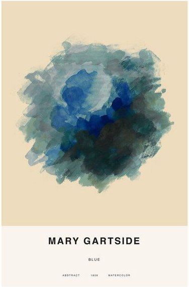 Photocircle Poster / Leinwandbild - Mary Gartside: Blau