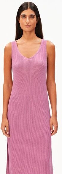 Thumbnail - ARMEDANGELS LINEN BLEND Damen Strickkleid aus Leinen-Mix