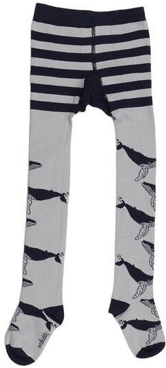 Strumpfhose Bio-Baumwolle GOTS Whale Friends dunkelblau von Walkiddy – wärmende, elastische Baby Strumpfhose, nachhaltig...