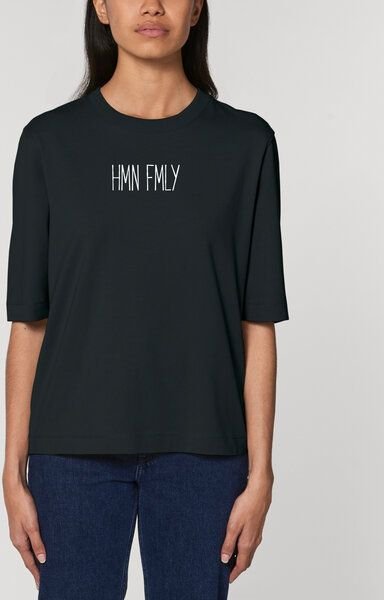 Human Family Kastenförmiges Damen T-Shirt "HMN FMLY"