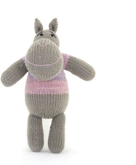 Nilpferd Kuscheltier - Shamwari Original 22 cm - Handgestrickte Stofftiere by Gogo Olive