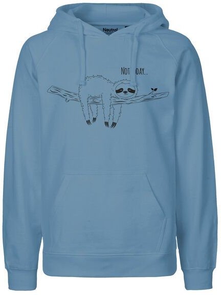 HANDGEDRUCKT "Not Today..." Männer Hoody aus reiner Biobaumwolle (kbA)