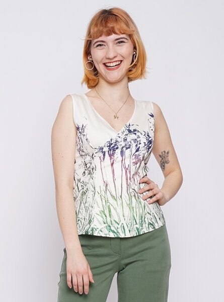 Peaces.bio - handbedruckte Biomode Top Mystic Iris