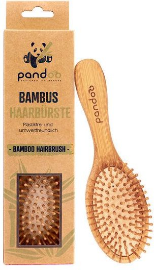 pandoo Bambus Haarbürste mit Naturborsten | vegan & plastikfrei