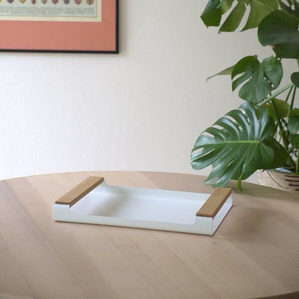 Bally und Bally Farbiges Serviertablett | stapelbar aus Holz und Metall