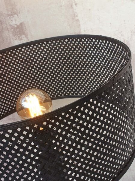 GOOD&MOJO Tischlampe Java 3-pt Natur/3218. Schwarz/Natur.