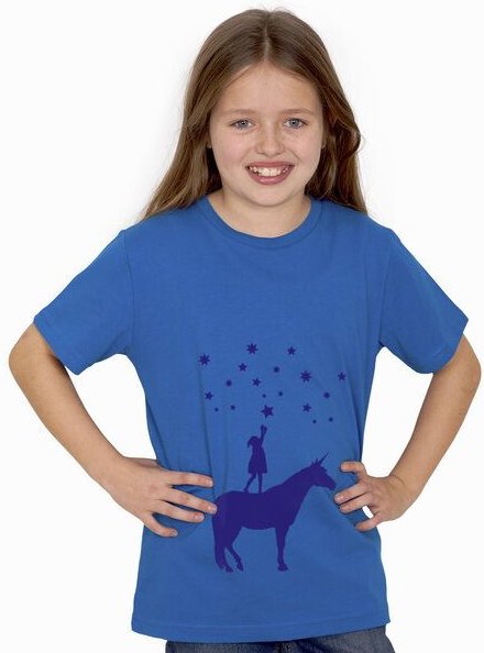 HANDGEDRUCKT "Wünsche" Kinder T-Shirt aus Biobaumwolle (kbA)