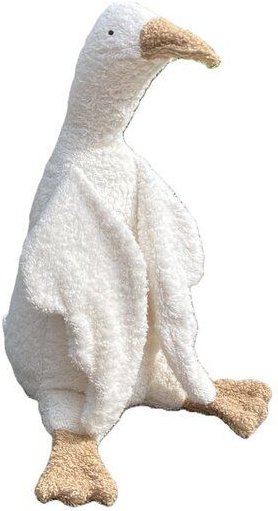 Efie Bio-Kuscheltier Gans groß weiß – Bio Baumwolle (KBA), recycelte Füllung, waschbar & Allergiker geeignet – nachhalti...