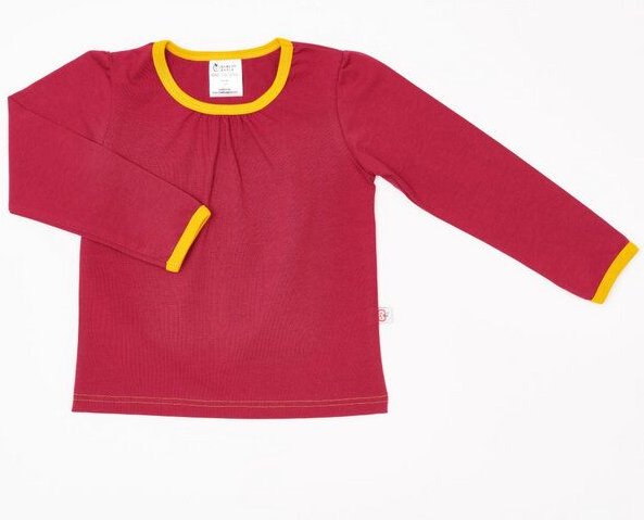 Cheeky Apple Mädchen Langarm-Top aus Bio-Baumwolle "Jersey Bordeaux"