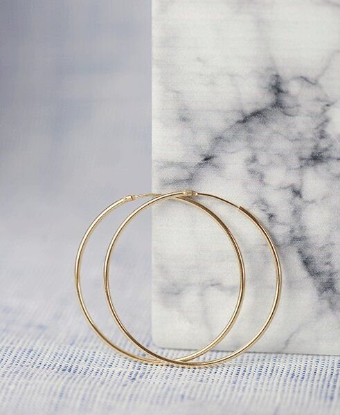 pikfine vergoldete Creolen // 44 mm