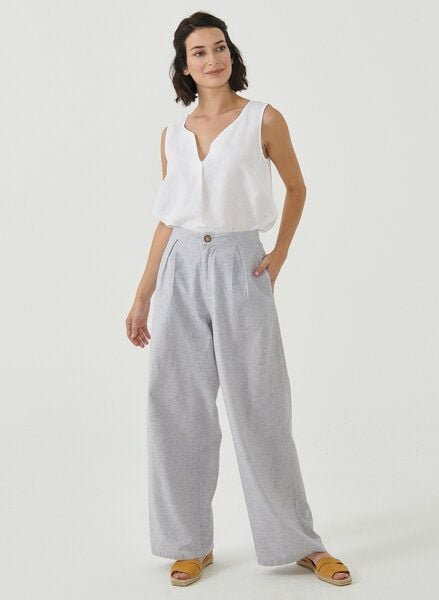 ORGANICATION Palazzo Hose aus Leinengemisch