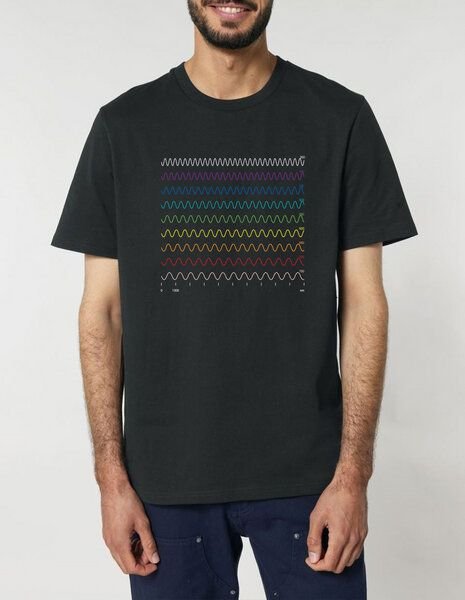 Unipolar Physik T-Shirt aus Bio-Baumwolle Modell: Wellenlänge