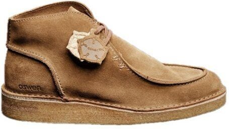 OSWEN Hoher Herren Wildlederschuh zum schnüren in braun mit einer Krepesohle "Ewaldi"