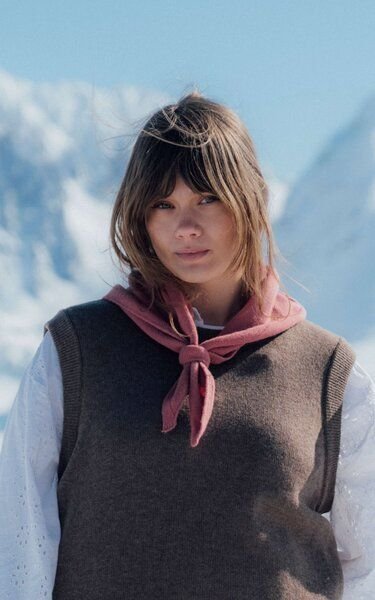 Kopyto BIRUANG Bandana Halstuch 100% Merinowolle RWS-Zertifiziert Ökologisch Unifarben