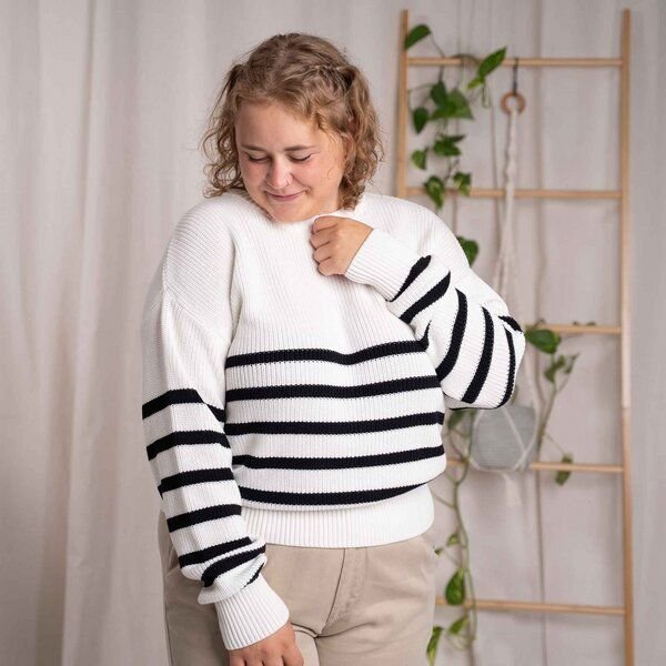 Vresh Clothing Livia, Oversized Strickpullover aus Biobaumwolle