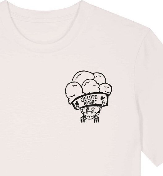 päfjes Gelato Amore / Eis Krabbe mit Eisbecher - Fair Bio Männer Unisex T-Shirt