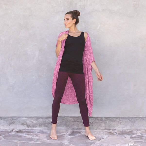 Jaya LOUISE PAISLEY - Damen - leichter Sommercardigan für Yoga und Freizeit